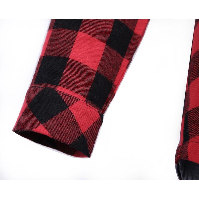 Autumn and Winter New Plus Size Women's Slim Fit Mid Length Plaid Hooded Cardigan Top Jacket