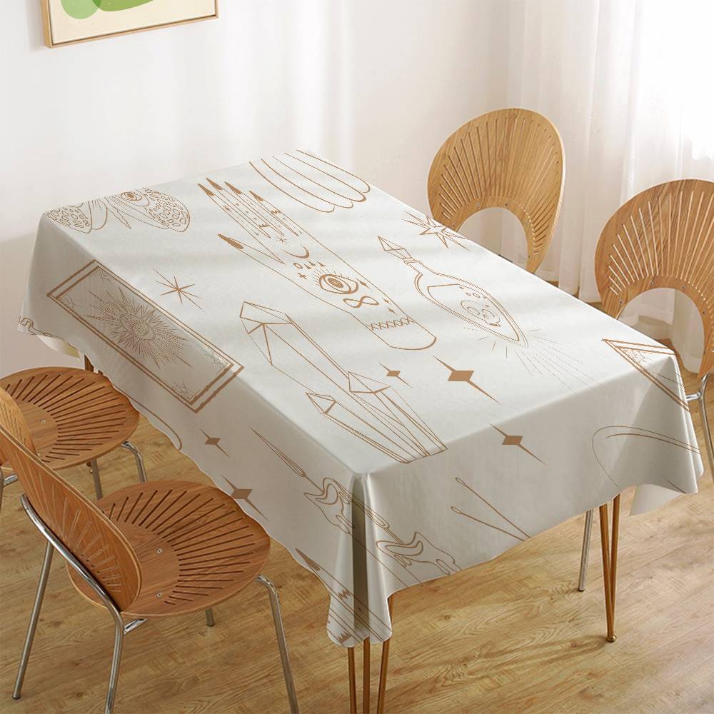 Constellation Element Printed Tablecloth - Waterproof For Farmhouse Kitchens, Dining & Wedding Decor