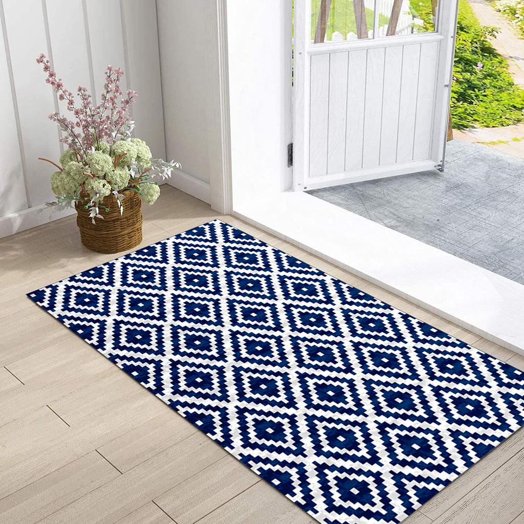 Nordic Style Carpet with Geometric Patterns Simple Rug Living Room Entrance Kitchen Bedroom Anti Slip Mat Home Decoration