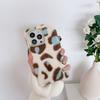 Moskado Fashion Leopard Print Pattern Plush Phone Case For Iphone 14 11 12 13 Pro Max X Xr Xs Max 7 8 14plus Soft Tpu Back Cover