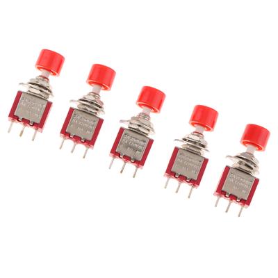 Rouge /Équipement Industriel Bateau 10PCS Interrupteur /à bascule 20A 12VDC Interrupteur /à bascule avec LED Manche court 3 broches pour Voiture