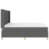 Boxspring Bed with Headboard Dark Grey 200 X 200 Cm Fabric