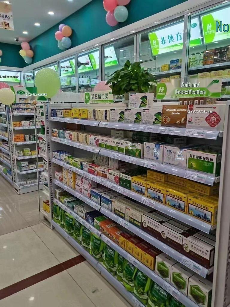 Hospital Pharmacy Multilayer Display Rack: Double/Single-Sided Wall-Mounted Medicine Cabinet