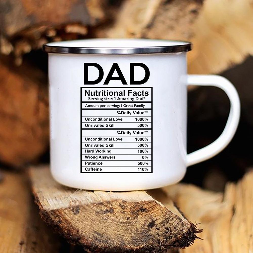 Papa, du bist nicht alt, du bist ein Klassiker, Aufdruck, lustige Emaille-Kaffeetasse, originelle Frühstückstassen zum Sublimieren, süße Campingtasse für Freunde