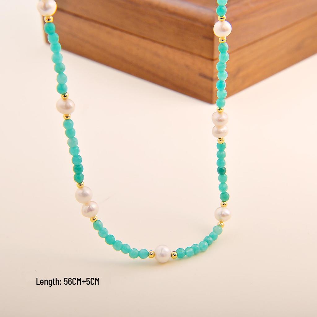 Chinese Style Natural Freshwater Pearl Beaded Necklace for Women - Retro Light Luxury Design