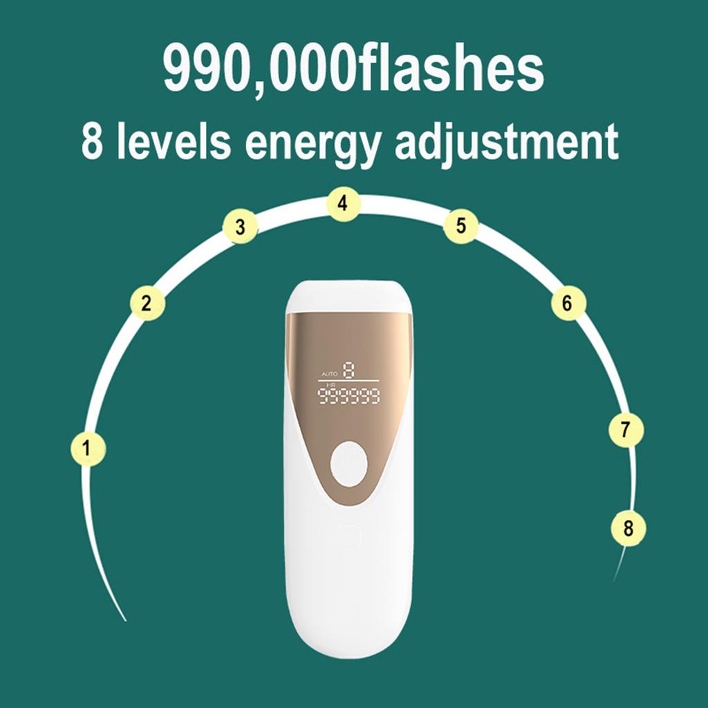 Instrument IPL de Epilare Instrument de Ras Epilator Depilator 990.000 de Flashuri Permanent Fără Durere