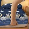 Cartoon 1 Cute Animal Cat Printed Matte Fitted Sheet, Bedroom Printed Bed Cover, Bedding Excluding Pillowcases