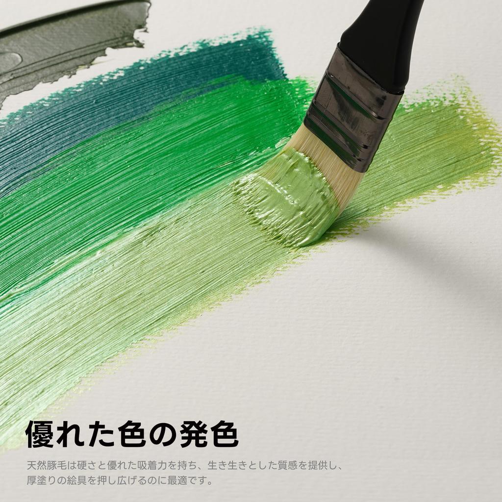 ARTIFY 11-Piece Brush Set: Oil Painting Brushes, Watercolor Brushes, Acrylic Paint Brushes, Gouache Brushes, Acrylic Brushes, Pig Bristle Brushes, Nyl