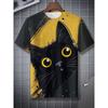 Men's 3D Printed Street Fashion T-Shirt Animal Print Short Sleeve O-Neck Pullover Casual Top
