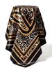 New versatile black coffee leopard print tube top silk scarf women's summer vacation style large square scarf Spice girl sexy neck scarf shawl