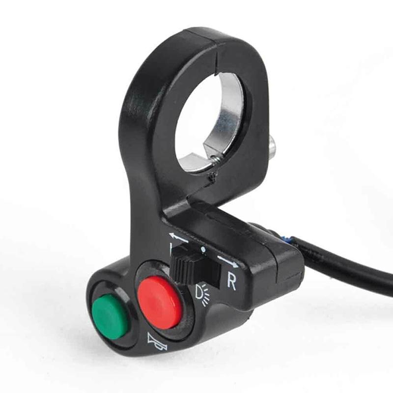 7/8" Motorcycle Handlebar Start Horn Light Push Button