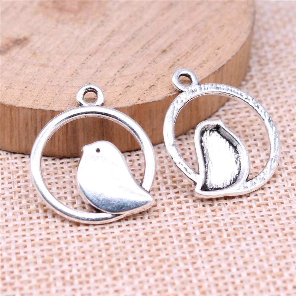 10pcs Bird Charms Antique Silver Color Bird Charms Pendants For Bracelets Flying Bird Charms Making Jewelry