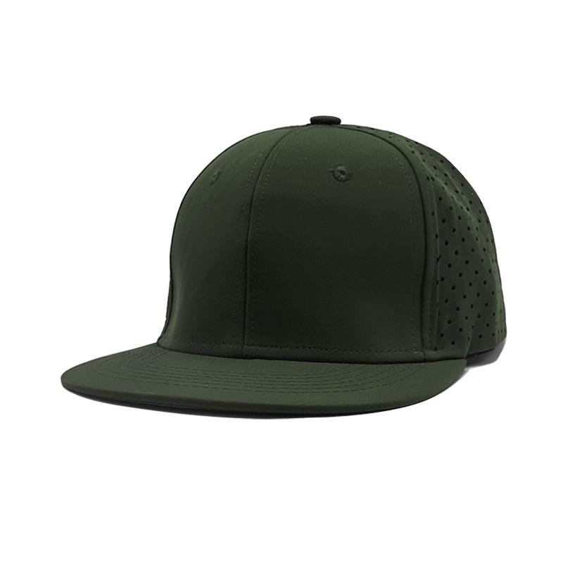 Hip Hop Full Seal Hat Summer Outdoor Visor Stretch Solid Color Cap Mesh Breathable Flat Brim Hat