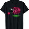 Cute Sheep with Flower Wool T-Shirt Gift for Girls Women Tee