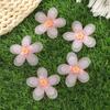 AWAYTR 5PCs Pink Flowers Duckbill Hairpin Fashion Floral Hair Clips Valentine Headwear Girl Hair Accessories Festival Gift