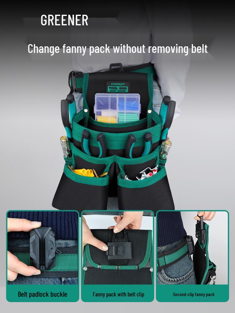 Sturdy Multifunctional Tool Belt Pouch for Electricians & Carpenters