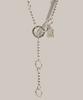 Jnui Wave Circle Necklace Silver 44Cm