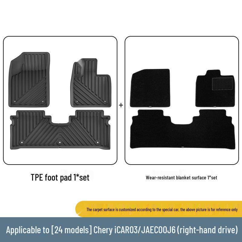 24 Chery ICAR03/JAECOO J6 TPE Floor Mats & Trunk Mats
