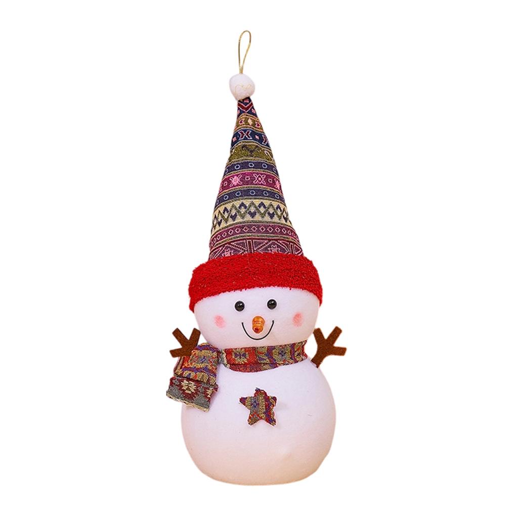 Christmas Snowman Figurine Plush Toy Scene Props