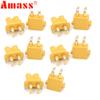 10psc Amass XT30PW ESC Motor PCB Board Plug Banana Golden XT30 Upgrade Right Angle Plug Connector for RC Mode