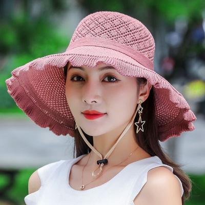 Adjustable Hat Waist Folding Hat Summer Women's Sunshade Han Sunscreen Sun Hat Fisherman's Hat Big Brimmed Beach Cool Hat