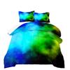 Constellation Starry Sky Universe Planet 3d Digital Printing Feather Silk Quilt Fat Quilt Cover Three-piece Set