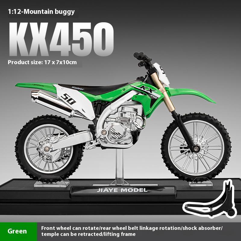 

1/12 Kawasaki KX450 Соревновательная версия Внедорожный Высокоскоростной Гоночный Мотоцикл Топливный бак Металлический сплав Материал Коллекционная модель