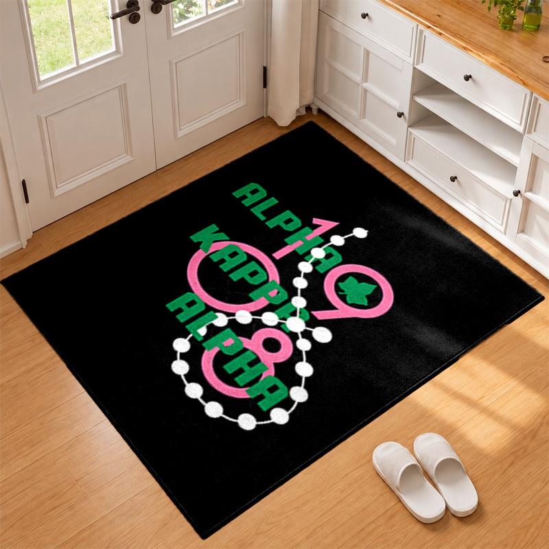Alpha Kappa Alpha Sorority Carpet Door Mat for Living Room or Bedroom Protective Mat Under Chair Office Decoration Christmas Gift Birthday Present