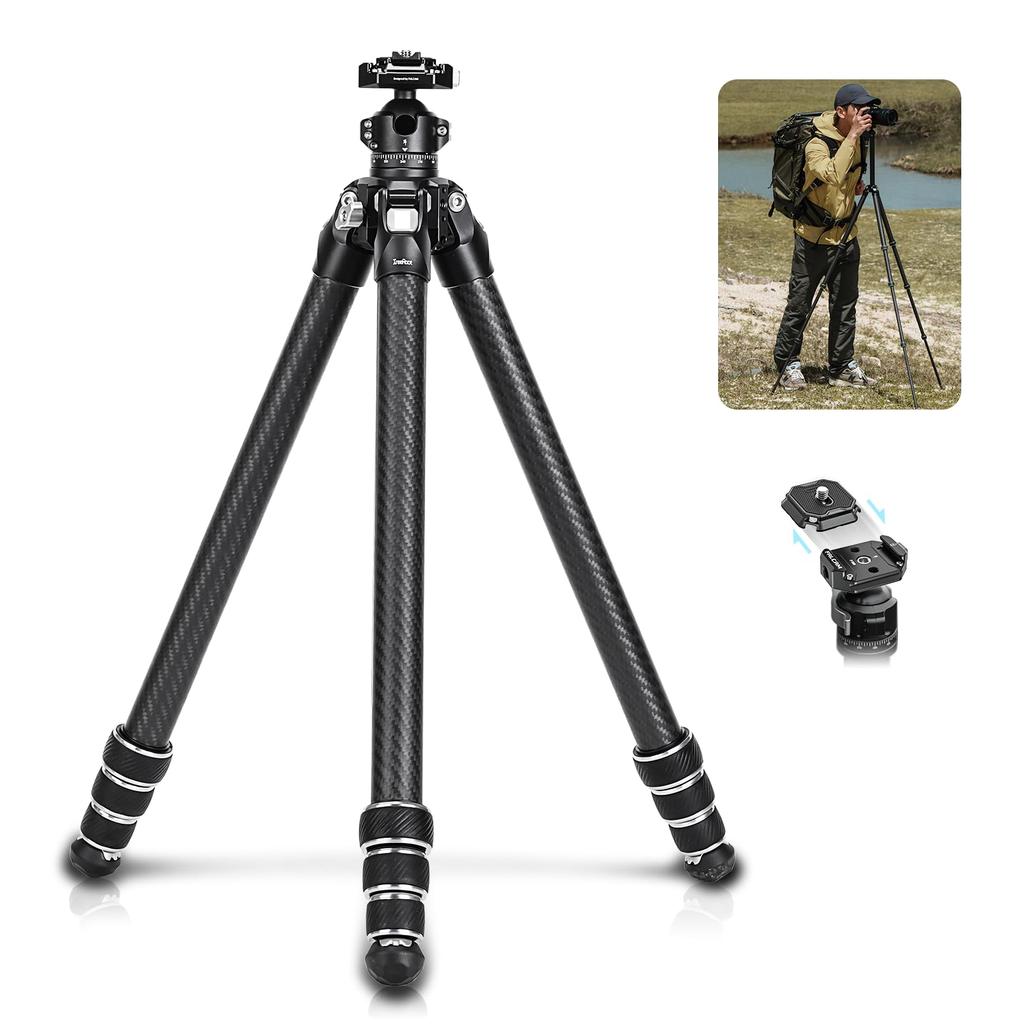 Ulanzi TreeRoot Camera F38 Quick Falcam Travel Carbon Ball 3kg Load 40kg Vertical Load with Storage Case Tripod, Shoe, Tripod, Fiber, DSLR, 360-Degree
