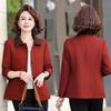 Women's Fashionable Spring & Autumn Cardigan - Short Style for Middle-Aged & Elderly Women