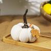 Mini Strikkede Gresskar Skrivebordspynt Høststoff Kunstige Gresskar Håndverk for Høst Takkefest Innhøstingsfestival Halloween Hjemmedekor