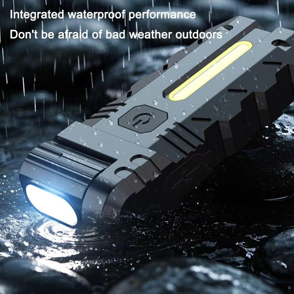 1000mAh Battery Magnetic LED Flashlight 180 Degree Rotating Head USB Rechargeable EDC Pocket Torch Waterproof Design