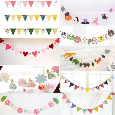 Girl's Heart Korean-Style Bunting: Perfect for Birthday Parties & Kindergarten Decor