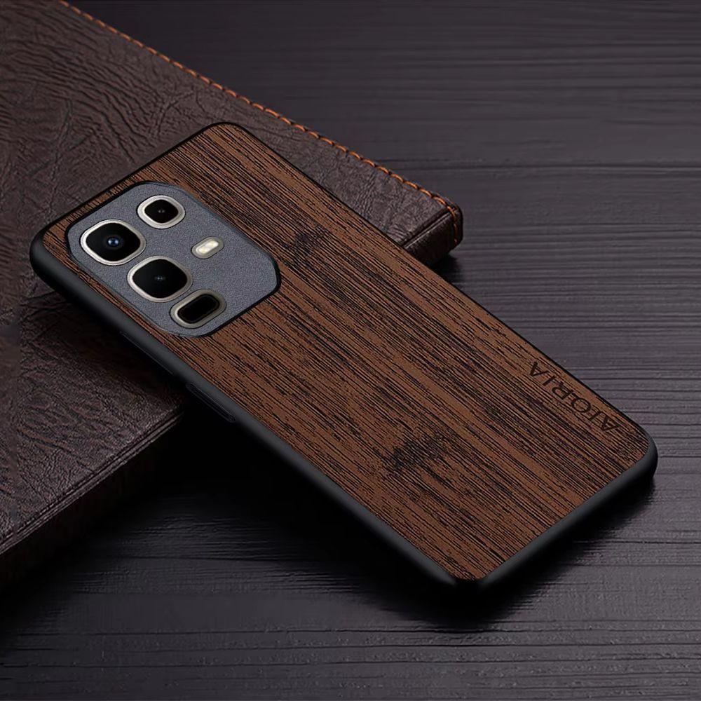 Case for Infinix Note 60 Pro Note 50 50x Pro 4G Straight Wood Grain PU Leather Phone Cover Funda for Infinix Note 60 Pro Case