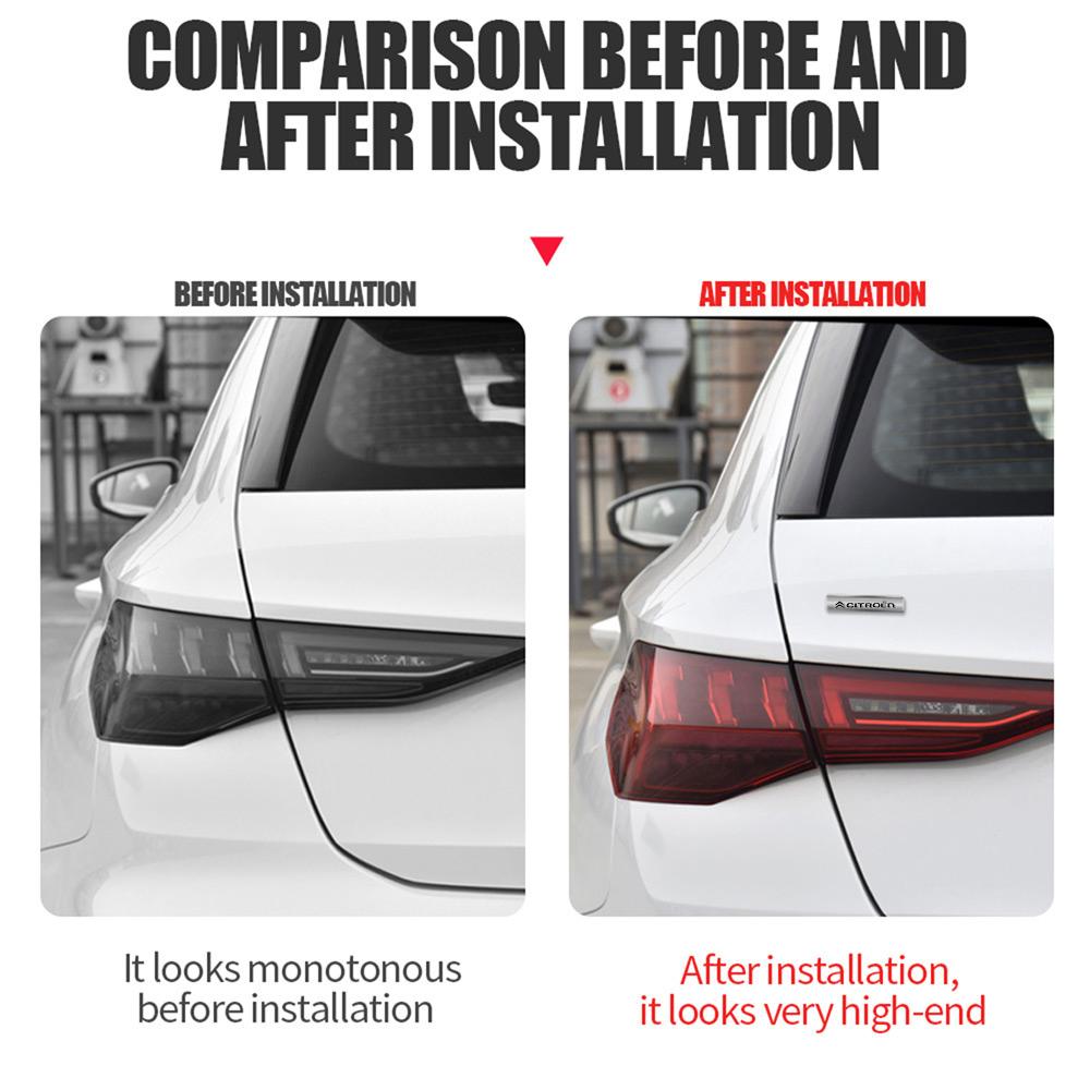 3D Metall Styling Auto Heckklappe Karosserie Kotflügel Emblem Dekoration Aufkleber für Citroen C4 C3 C5 C1 Berlingo Celysee Cactus Picasso