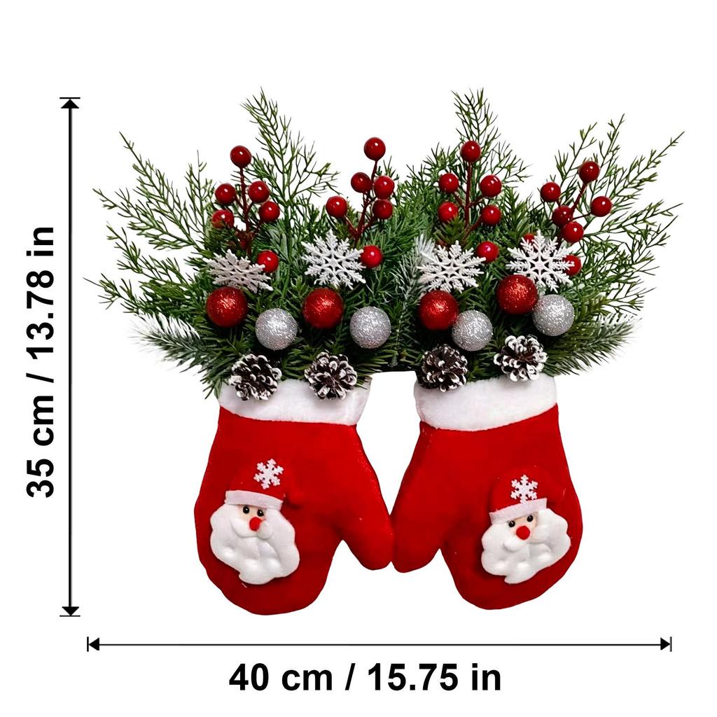 Twinkling Christmas Glove Wreath
