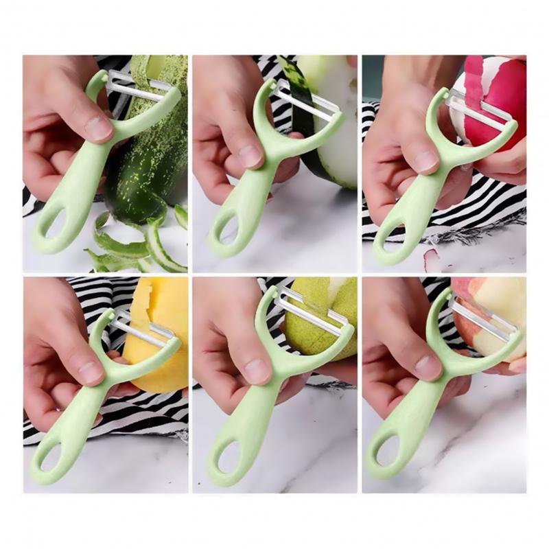 2/3Pcs Stainless Steel Peeler Set, Versatile Kitchen Tools with Protective Case for Fruit & Vegetable Peeling