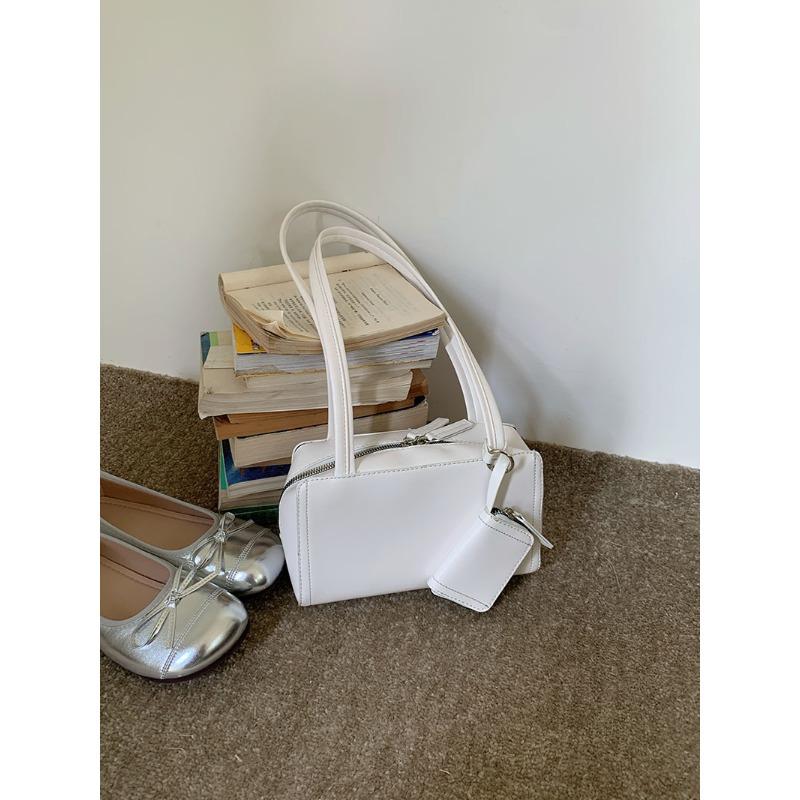 

Сумка на одно плечо в стиле ретро для весны и лета, сумка для наушников Niche Boston Underarm Crossbody белый