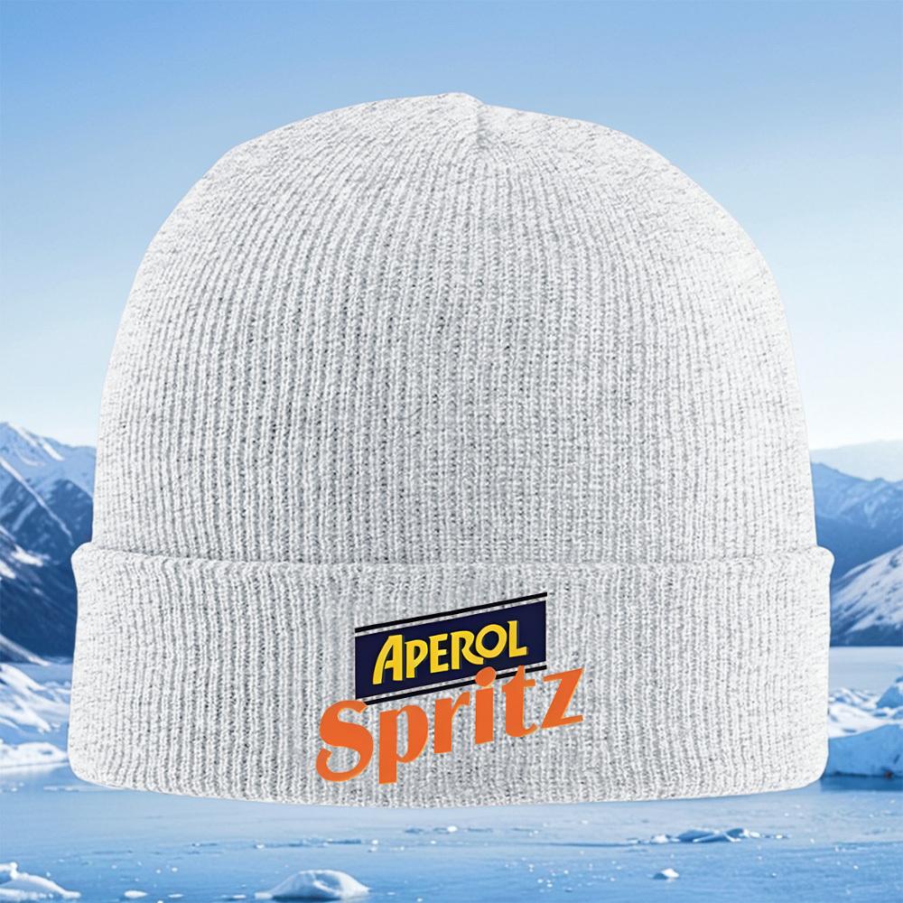 Aperol text orange font spritz logo Men Women Unisex Knitted Hat Beanie Pullover Cap Winter Thermal Warm Christmas Outdoor Cycli