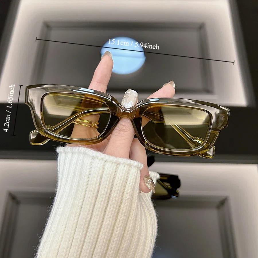 Square Fashion Sunglasses Women Men Brand Designer Vintage Rectangle Frame Sun Glasses Female Male Mirror Shades