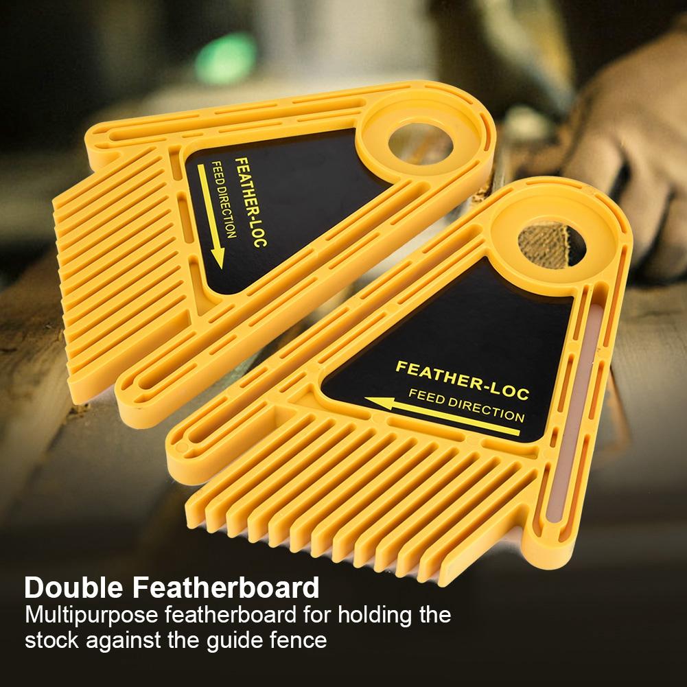 Plastic Double Featherboard For Trimmer Router Table Saw Woodworking Accessories