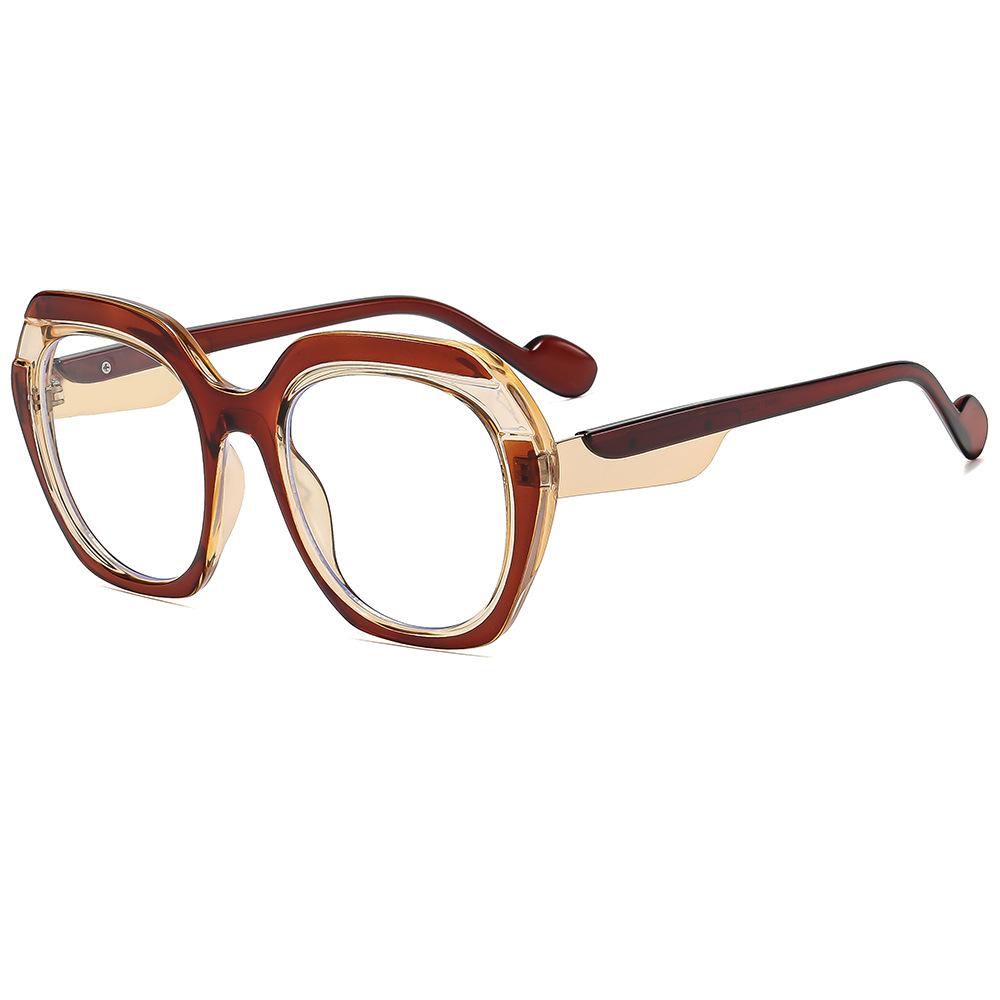 Fashionable Big Frame Anti Blue Light Women Presbyopic Glasses HD Computer Eyeglass Reading Strength 0 to +6 0