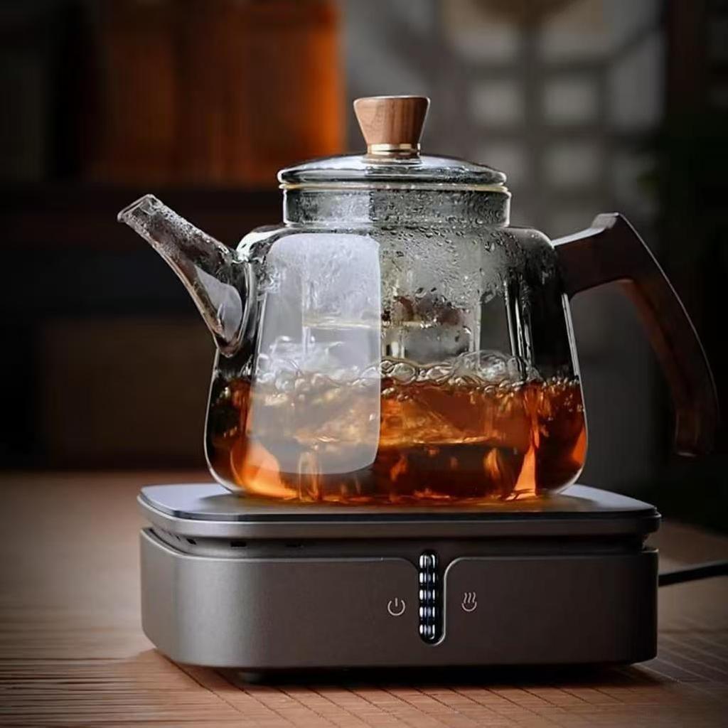 High-Temperature Resistant Glass Teapot with Large Capacity for Electric Stove and Fireplace Use
