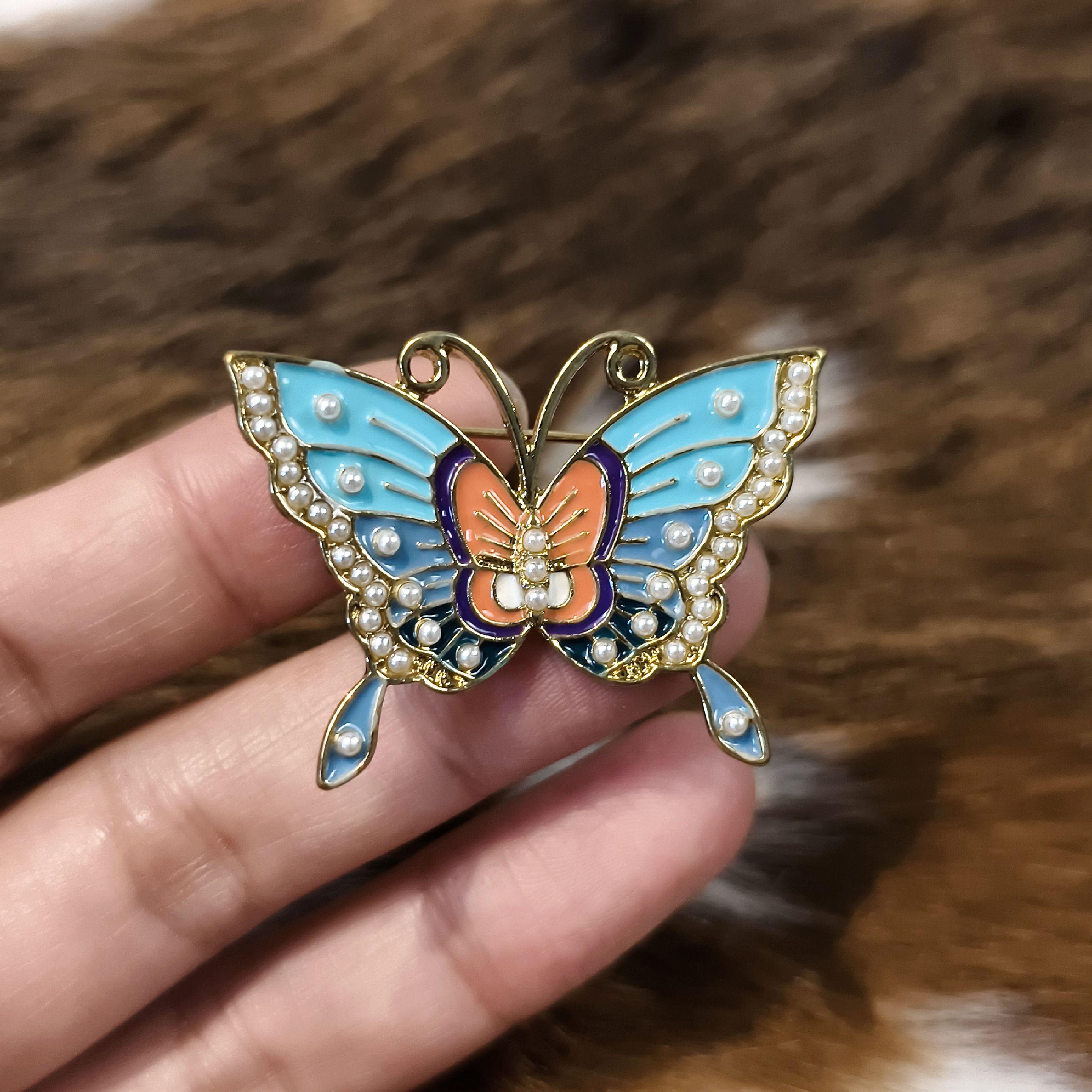 

Винтажные значки-броши серии «Кристальная бабочка» для женщин и мужчин, модные, классические, изысканные эмалевые булавки, корсажи