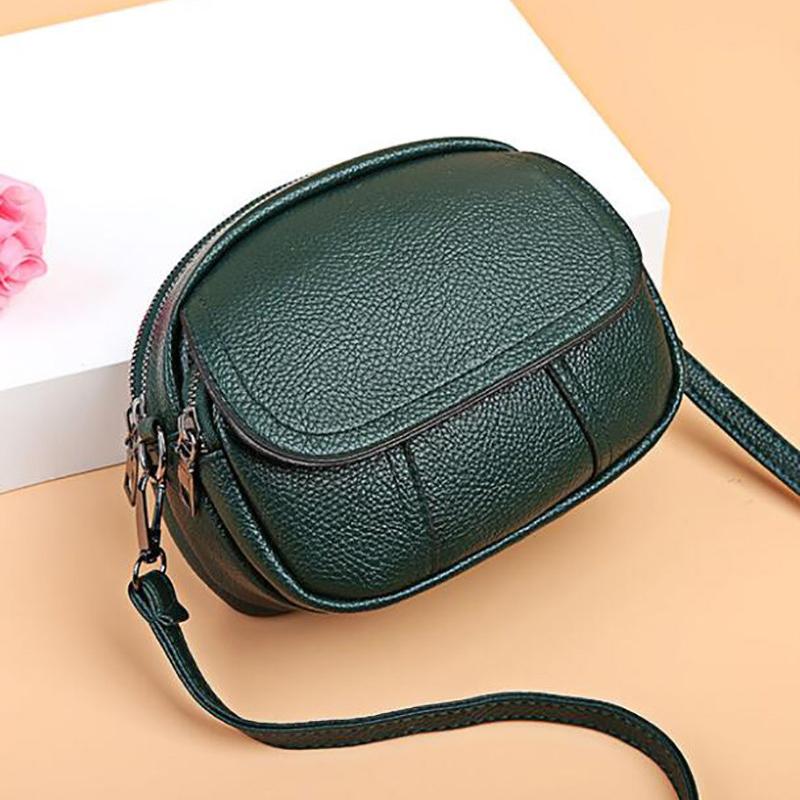 Yogodlns Simple Shoulder Saddle Bag for Women PU Leather Crossbody Bag Multilayer Messenger