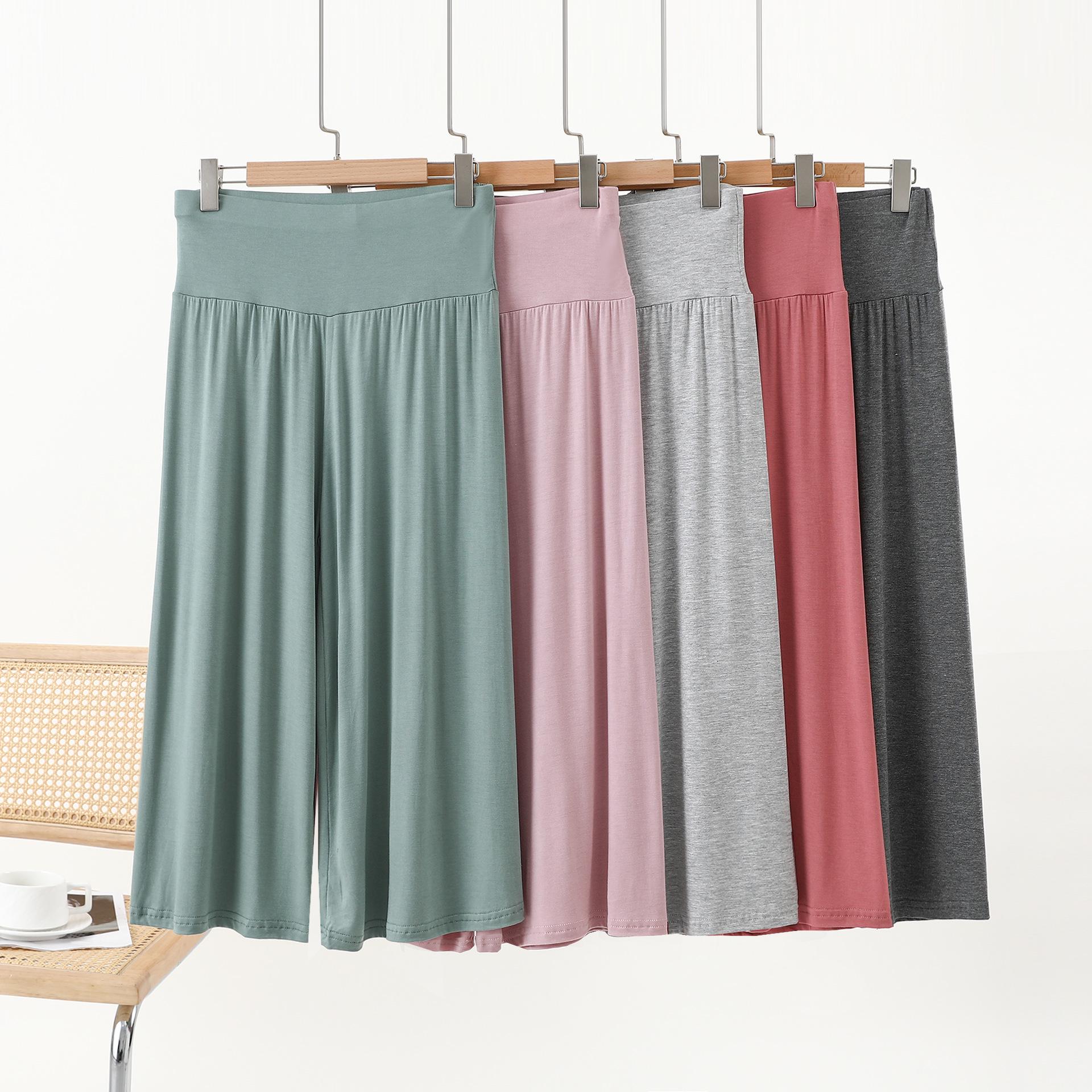 

Summer Modal Plus-Size Loose Wide-Leg Cropped Pants - Korean Style High-Waist Casual Trousers Extra Large