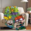 Fun Cartoon R-Rugrats-S Cute Blanket Warm Soft Suitable For Bedroom Sofa Bed Living Room Office Travel Camping Gifts