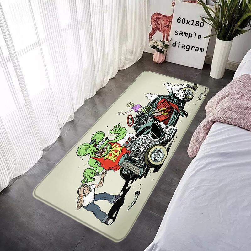 Entrance Doormat Rat Fink Bedside Balcony Rugs Living Room Carpet Foot Mats Bath Rug Floor Mat Ideal Gifts Non-slip House Decor
