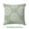 Fresh White And Green Pattern Cushions Pillowcase Polyester Cushion Cover Throw Pillow Pillowcover Home Car Sofa Decor