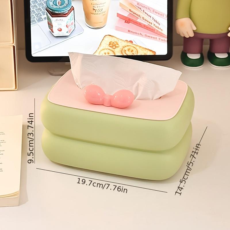Home Cream Style Tissue Box for Living Room Coffee Table, Dining Table, and Bathroom Paper Storage Holder
